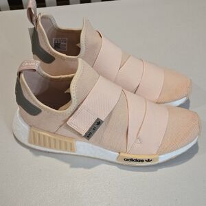Adidas NMD R1 Strap Sneakers, Halo Blush, Size 10 1/2. NWT